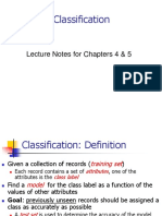 Classification: Lecture Notes For Chapters 4 & 5