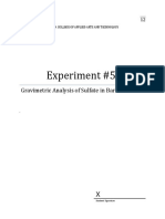 Experiment 5 - Gravimetric Analysis - Lab Report