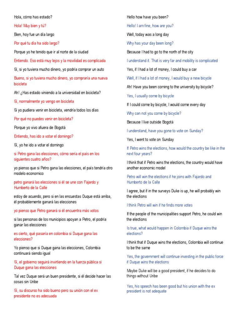 Dialogo inglés second conditional