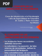 El Concepto de Las Limitaciones en Psicoterapia