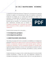 Etapas Básicas de La Industria Minera en General