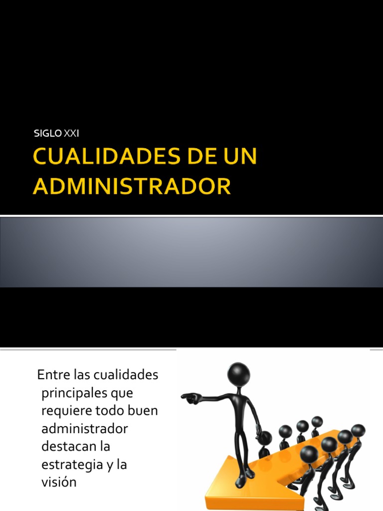 Cualidades De Un Administrador Pdf