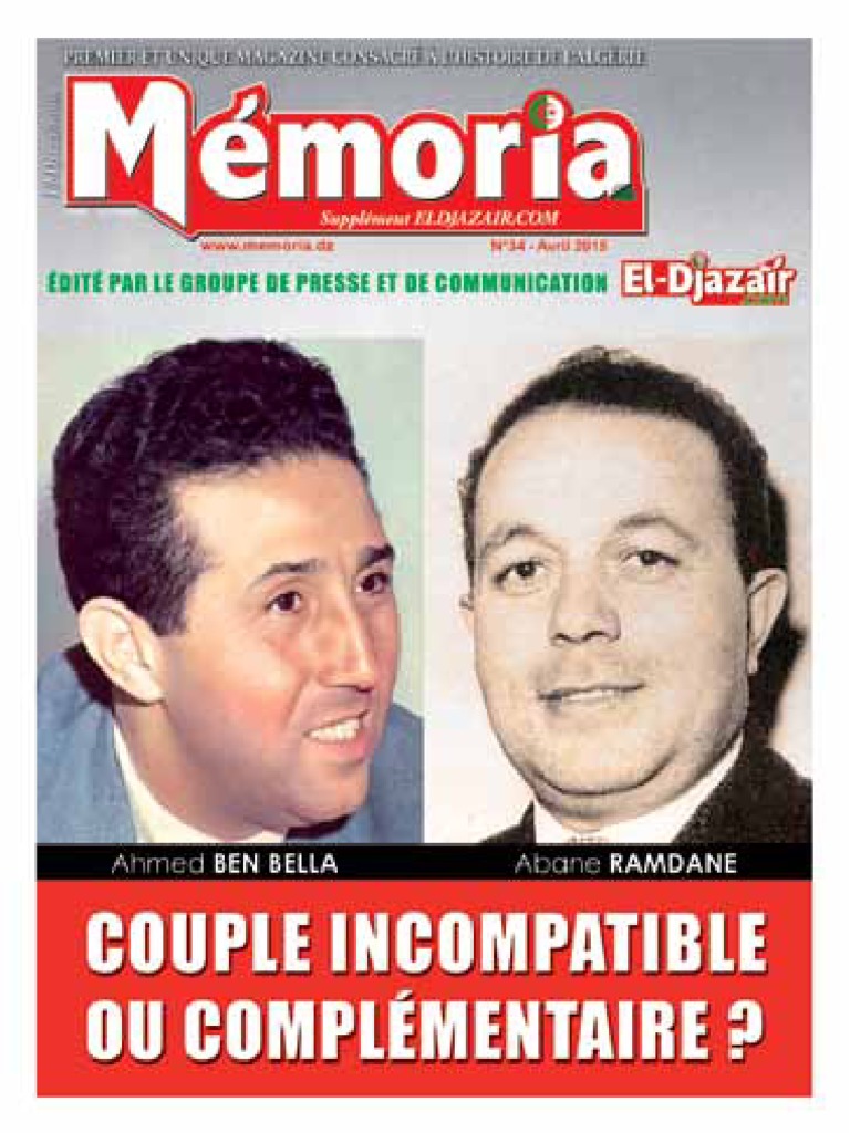 Abane Ramdane et Ben Bella : Conflit historique | PDF | Algérie | Personnes