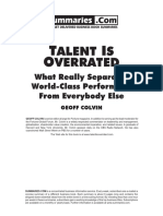 Talent Is Overrated-Summary PDF
