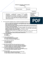 Evaluacion #1 Comprension Lectora