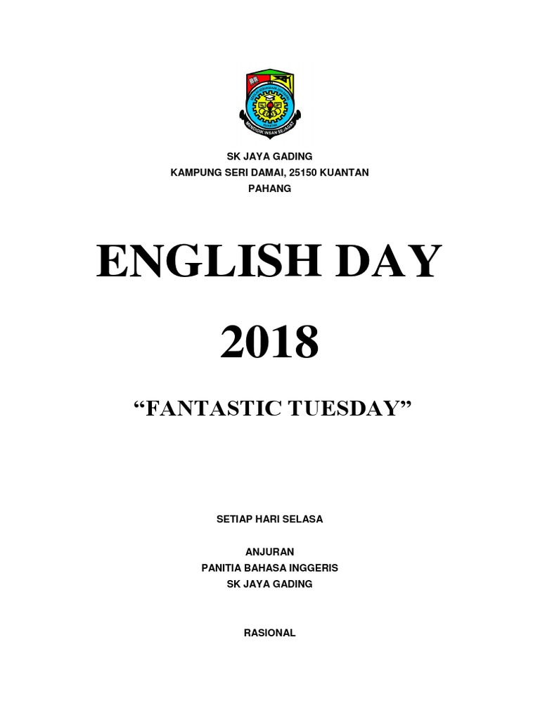 Kertas Kerja English Day  PDF