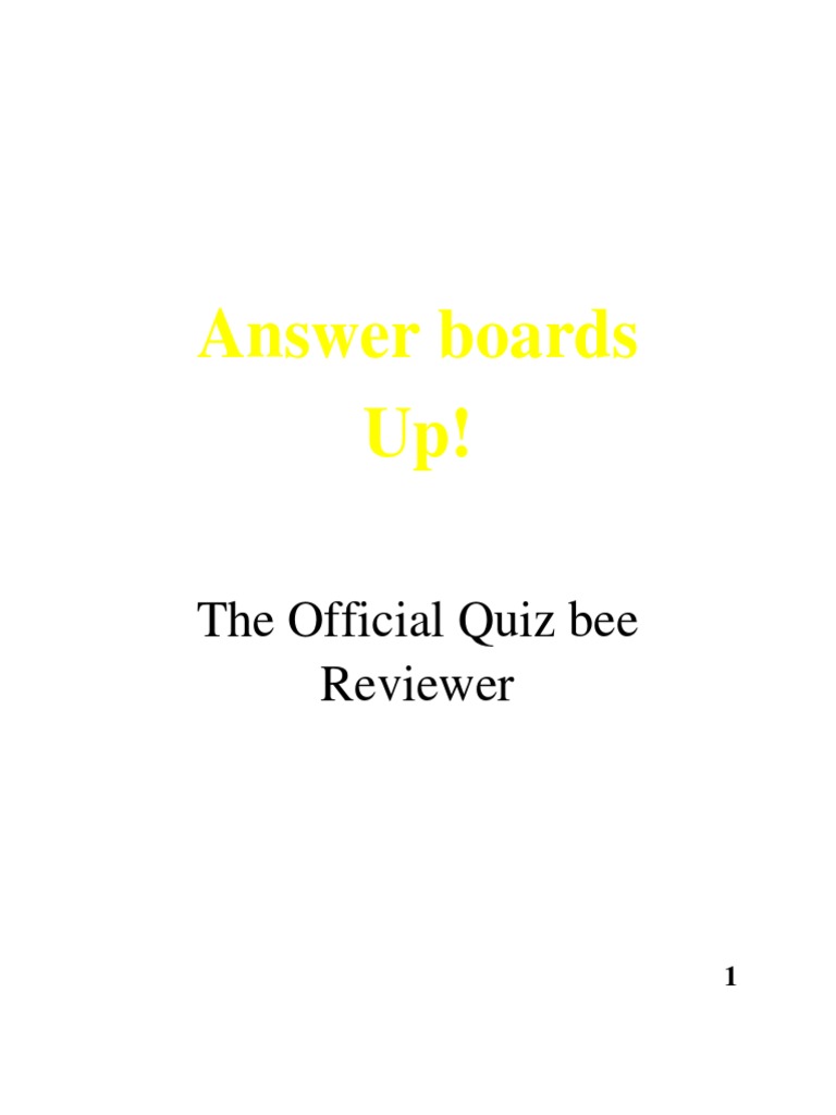 Answer Boards | PDF