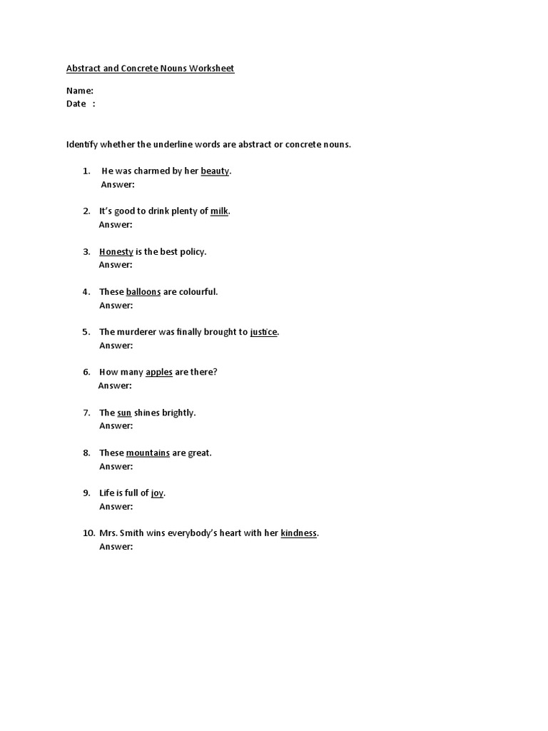 abstract-and-concrete-nouns-worksheet