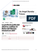 La Profecía Judía Del Décimo Jubileo - El Reino Del Mesías Iniciará en 2017 PDF