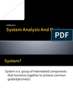 System Analysis and Design