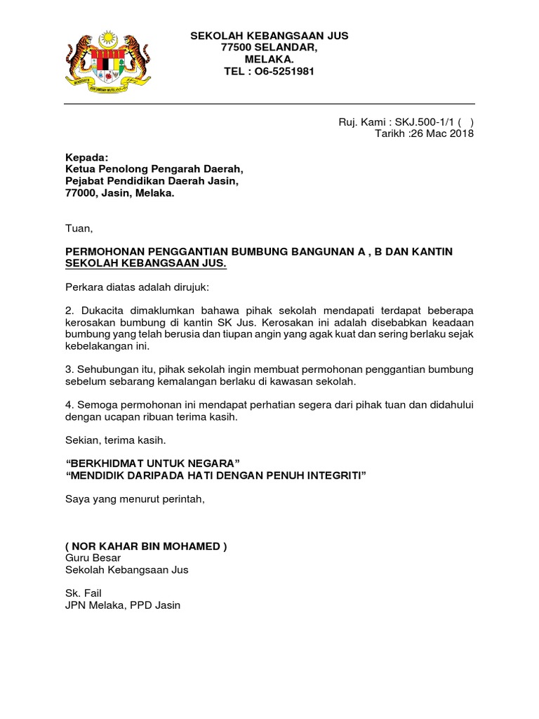 Download 68+ Contoh Surat Izin Sekolah Kemalangan Terbaik Dan Terbaru