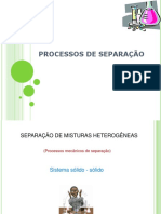 Processos de Separação de Misturas