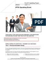 APTIS Speaking Exam: Pro-ELT Upskilling Project