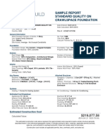 Sample Report Standard Quality On Crawlspace HomePlans