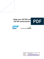 Adapt Your SAP BW and SAP BO Authorizations