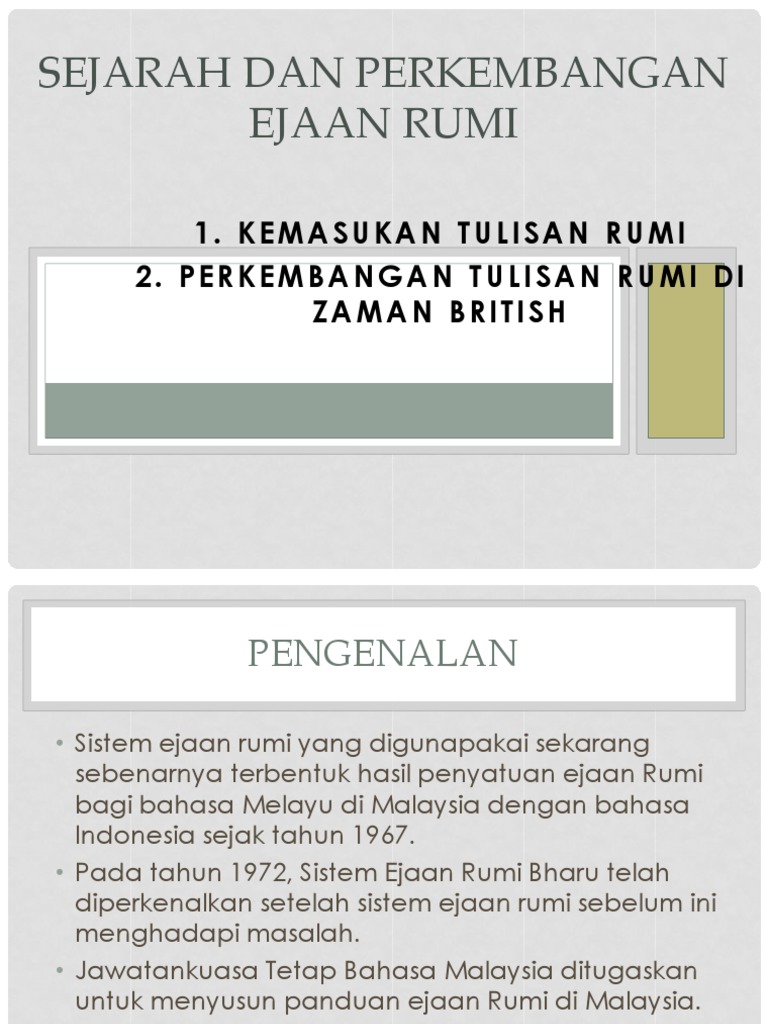 Sejarah Sistem Tulisan Rumi - PN Rozeha | PDF