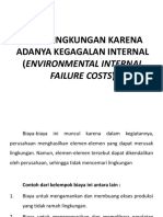 Biaya Lingkungan Karena Adanya Kegagalan Internal (Environmental Internal