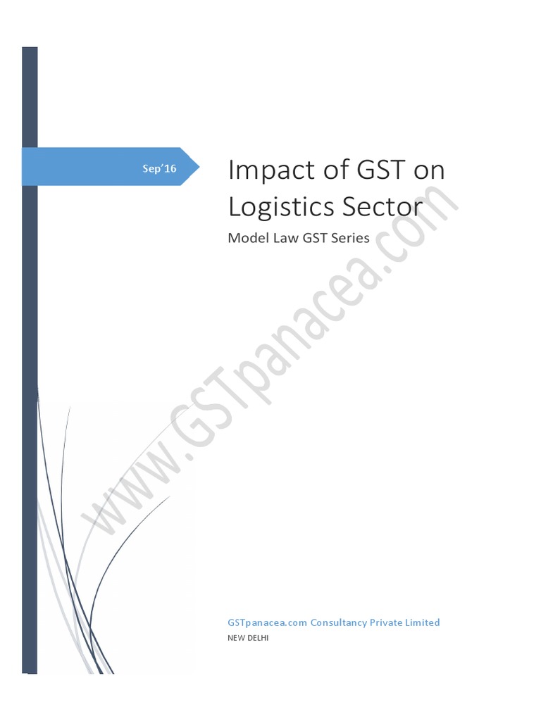 Impact of GST On Logistics PDF Logistics Warehouse