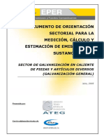 Documento de Orientación Sectorial Para La Medición, Cálculo o Estimación en El Sector de Galvanización-B58165BF51317168