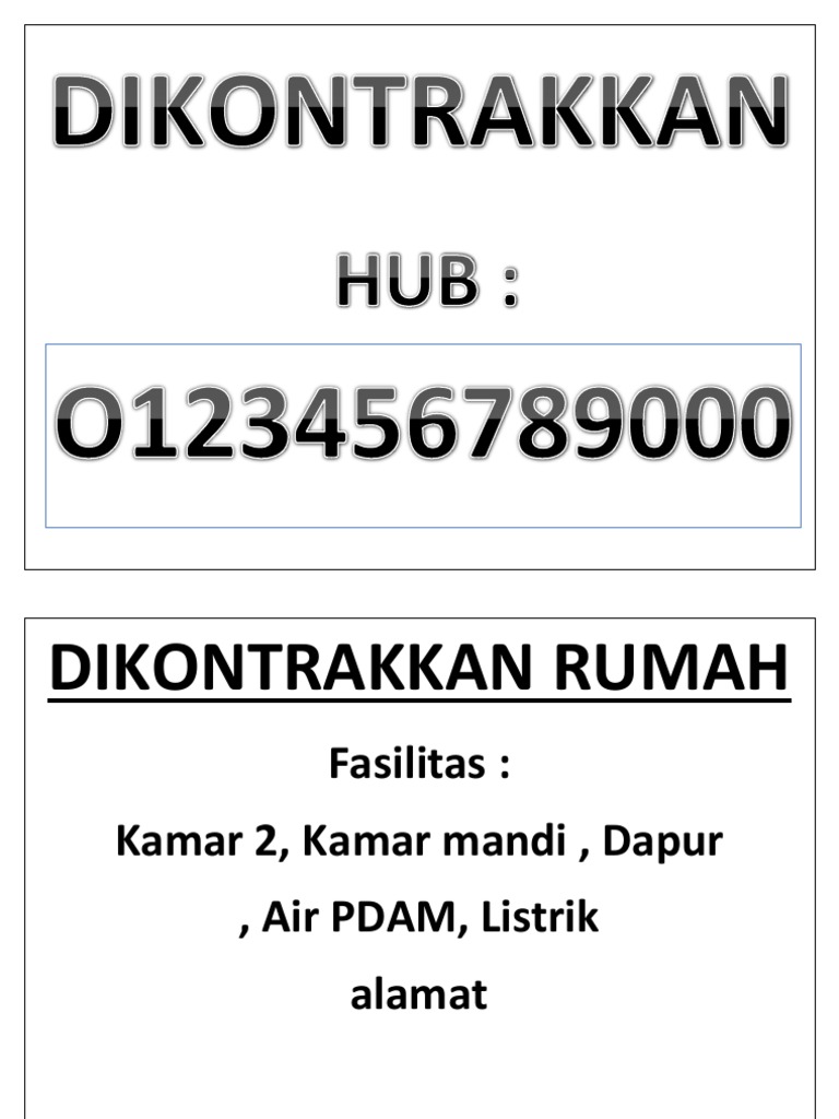 Contoh Iklan Rumah Docx