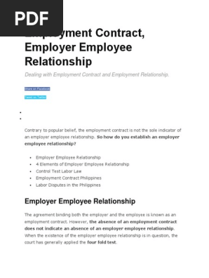 Employment Contract