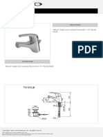 Specification Sheet: Bella Lavatory Faucet TX101LB