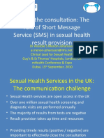 Closing The Consultation: The Role of Short Message Service (SMS) in Sexual Health Result Provision