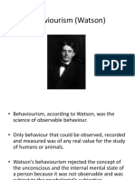 Behaviourism Watson