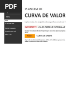 Planilha de Curva de Valor