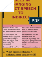 Rules in Changing Direct Speech To Indirect Speech