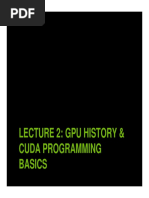 Gpu History and Cuda Programming Basics