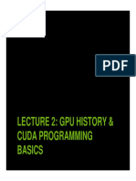 Gpu History and Cuda Programming Basics