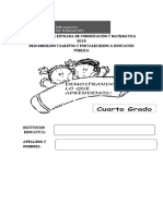 Evaluación de Cuarto Grado Comunicación 2018