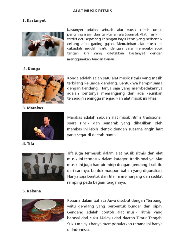 Alat Musik Ritmis Tifa - Simak Gambar Berikut