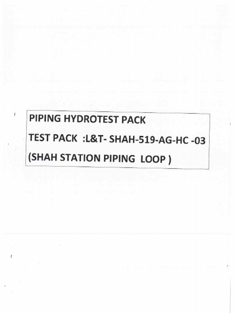 Sample Test Pack_Piping Hydrotest