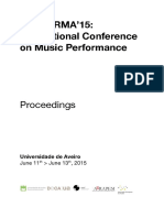 PERFORMA’15- Proceedings of the International Conference on Music Performance 1