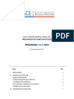 Guia Orientadora para Los Presupuestos Participativos Programa Pace