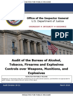 DOJ OIG Audit of the Bureau of Alcohol, Tobacco, Firearms and Explosives Controls over Weapons, Munitions, and Explosives 