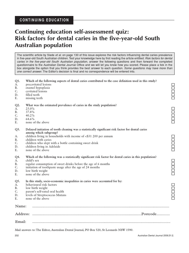 2006Australian Dental Journal PDF Dentistry Mouth