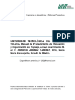 Ingeniería en Mecatrónica y Sistemas Productivos: Guía de Planeación y Organización del Trabajo