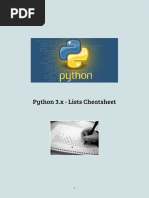 Python 3.x Lists Cheatsheet