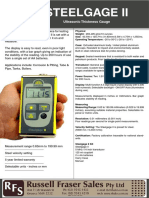 Steelgage Ii: Ultrasonic Thickness Gauge