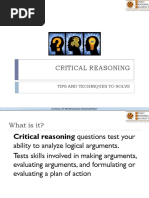 Critical Reasoning: Tips and Techniques To Solve