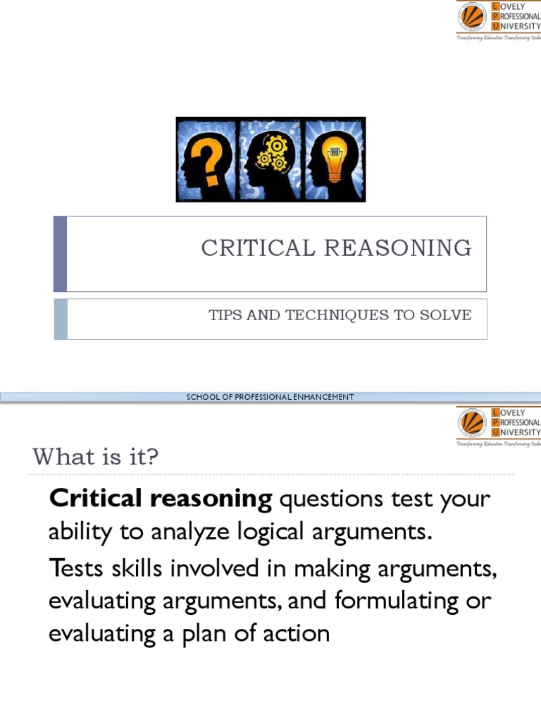 Critical Reasoning Techniques Explained | PDF | Argument | Epistemology