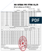 W Wenzhou O Outebao P Pipe F Fitting C Co.,Ltd: Mill Test Certificates Acc. EN 10204 - 3.1