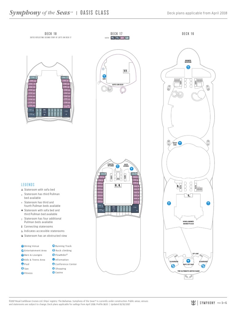 Symphony Deck Plans Reference Guide 2018 2019