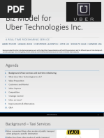 Biz Model For Uber Technologies Inc.: A Real-Time Ridesharing Service