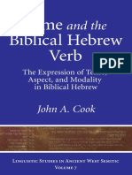 (John A. Cook) Time and The Biblical Hebrew Verb PDF