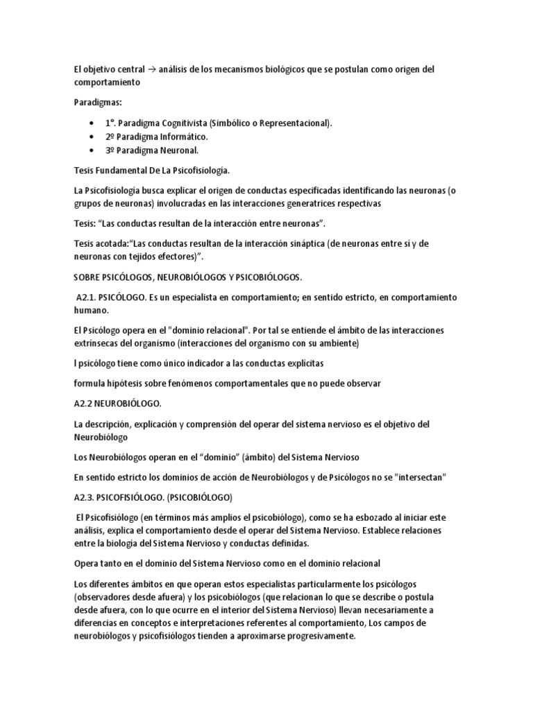 Resumen Neuro | PDF | Neurona | Sinapsis