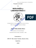 Proyecto Curricular BIOLOGIA I 2018